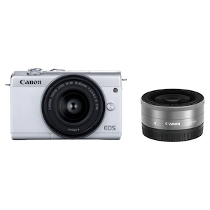 キヤノン ミラーレス一眼カメラ「EOS M200」ダブルレンズキット（ホワイト） EOSM200WH-WLK